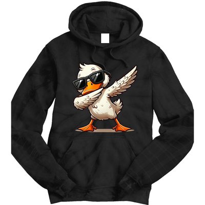 Dabbing Duck With Sunglasses Funny Cartoon Graphic Tie Dye Hoodie