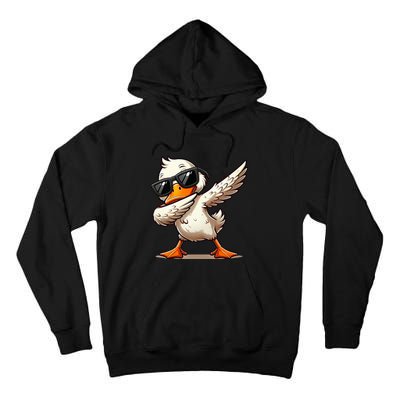 Dabbing Duck With Sunglasses Funny Cartoon Graphic Tall Hoodie