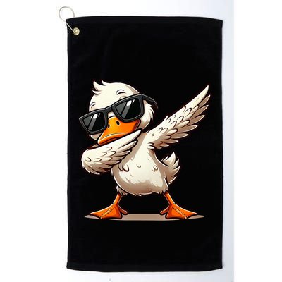 Dabbing Duck With Sunglasses Funny Cartoon Graphic Golf Towel
