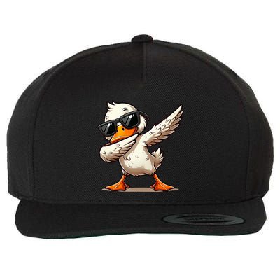 Dabbing Duck With Sunglasses Funny Cartoon Graphic Wool Snapback Cap