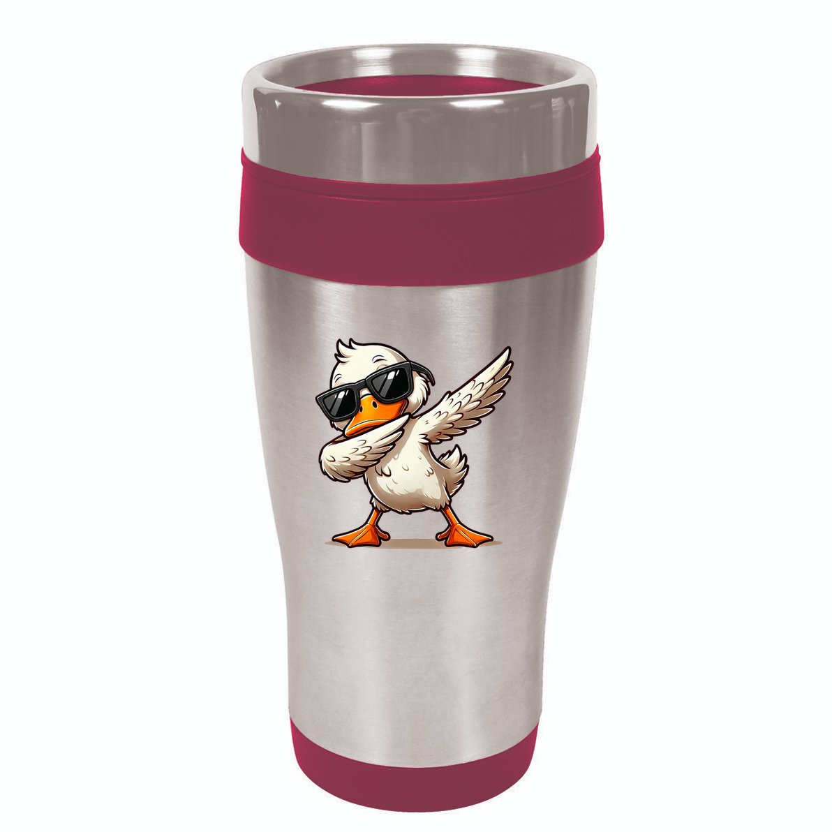 Dabbing Duck With Sunglasses Funny Cartoon Graphic 16oz Travel Tumbler