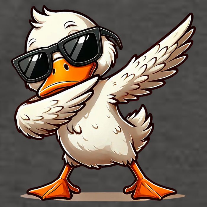 Dabbing Duck With Sunglasses Funny Cartoon Graphic Vector Backpack