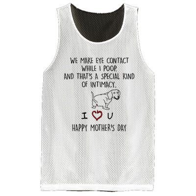 Dachshund Dog We Make Eye Contact While I Poop Happy Mothers Day Funny Gift Mesh Reversible Basketball Jersey Tank