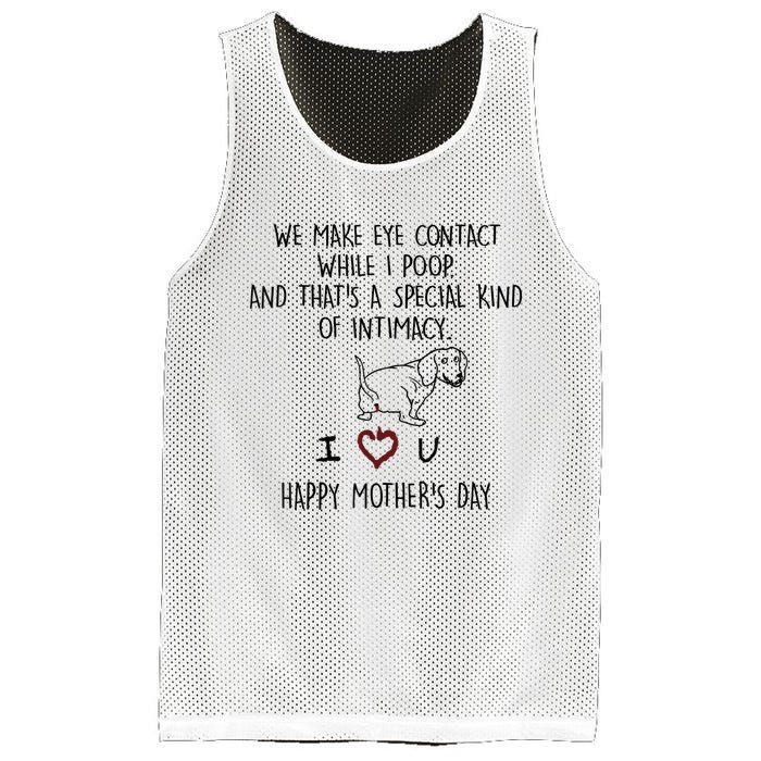 Dachshund Dog We Make Eye Contact While I Poop Happy Mothers Day Funny Gift Mesh Reversible Basketball Jersey Tank