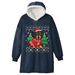 Dachshund Doxie Weenie Christmas Ornat Tree Xmas Gift Funny Gift Hooded Wearable Blanket