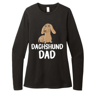 Dachshund Dad Wiener Dog Funny Dog Lover Fathers Day Gift Womens CVC Long Sleeve Shirt