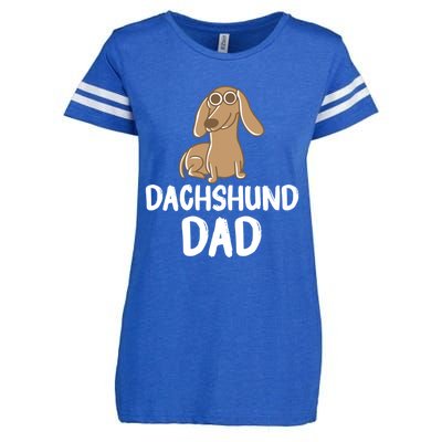 Dachshund Dad Wiener Dog Funny Dog Lover Fathers Day Gift Enza Ladies Jersey Football T-Shirt