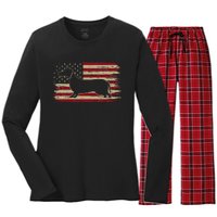 Dachshund Dad Weiner Weenie Apparel dog lover holder design Women's Long Sleeve Flannel Pajama Set 