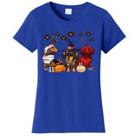 Dachshund Dog Witch Mummy Pumpkin Halloween Spooky Season Gift Women's T-Shirt