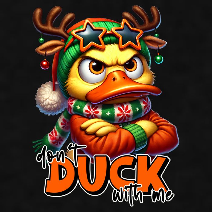 Dont Duck With Me Funny Sarcastic Grumpy Duck Christmas Ladies PosiCharge Tri-Blend Wicking Tank