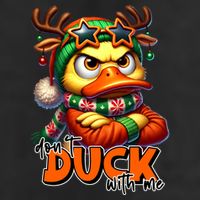 Dont Duck With Me Funny Sarcastic Grumpy Duck Christmas 7 Panel Mesh Trucker Snapback Hat