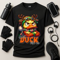 Dont Duck With Me Funny Sarcastic Grumpy Duck Christmas Performance Shirt