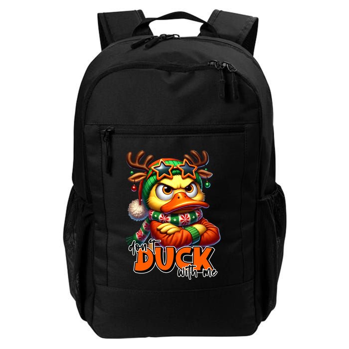 Dont Duck With Me Funny Sarcastic Grumpy Duck Christmas Backpack