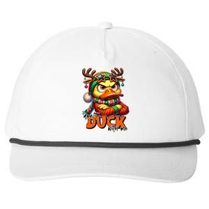 Dont Duck With Me Funny Sarcastic Grumpy Duck Christmas Snapback Five-Panel Rope Hat