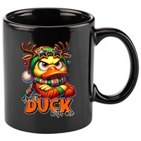 Dont Duck With Me Funny Sarcastic Grumpy Duck Christmas 11oz C Handle Ceramic Mug