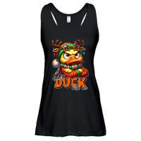 Dont Duck With Me Funny Sarcastic Grumpy Duck Christmas Ladies Essential Flowy Tank