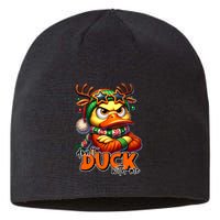Dont Duck With Me Funny Sarcastic Grumpy Duck Christmas Sustainable Beanie