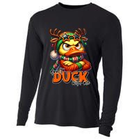 Dont Duck With Me Funny Sarcastic Grumpy Duck Christmas Cooling Performance Long Sleeve Crew