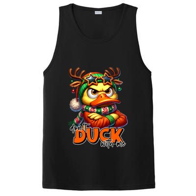 Dont Duck With Me Funny Sarcastic Grumpy Duck Christmas PosiCharge Competitor Tank