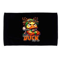 Dont Duck With Me Funny Sarcastic Grumpy Duck Christmas Microfiber Hand Towel