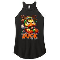 Dont Duck With Me Funny Sarcastic Grumpy Duck Christmas Women's Perfect Tri Rocker Tank