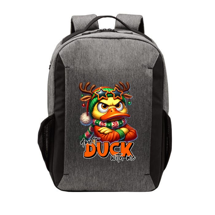 Dont Duck With Me Funny Sarcastic Grumpy Duck Christmas Vector Backpack
