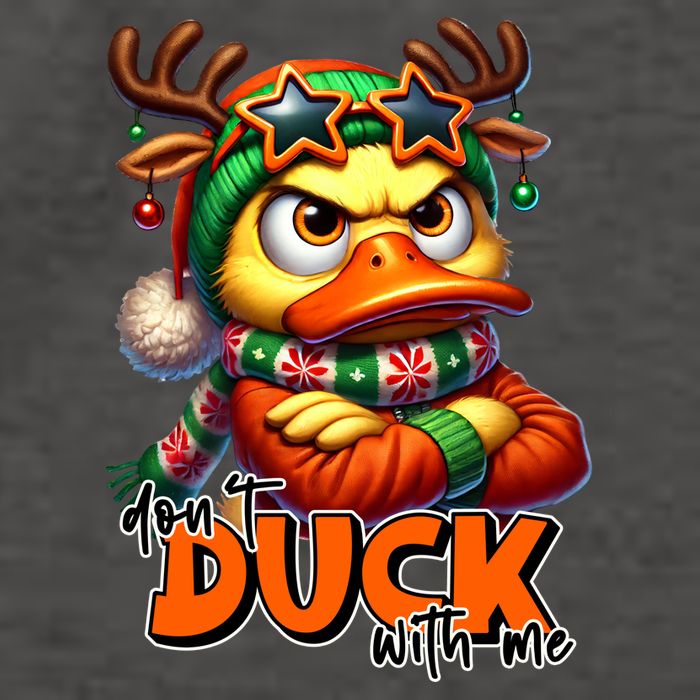 Dont Duck With Me Funny Sarcastic Grumpy Duck Christmas Vector Backpack