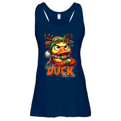 Dont Duck With Me Funny Sarcastic Grumpy Duck Christmas Ladies Essential Flowy Tank