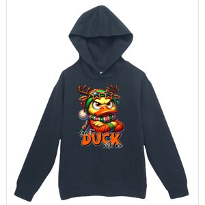 Dont Duck With Me Funny Sarcastic Grumpy Duck Christmas Urban Pullover Hoodie