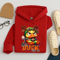 Dont Duck With Me Funny Sarcastic Grumpy Duck Christmas Hoodie