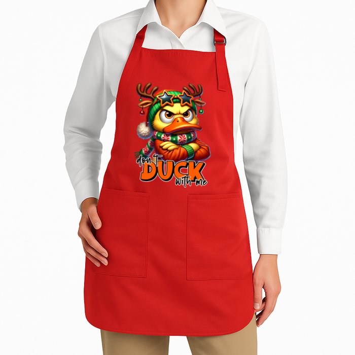 Dont Duck With Me Funny Sarcastic Grumpy Duck Christmas Apron