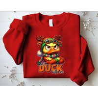 Dont Duck With Me Funny Sarcastic Grumpy Duck Christmas Sweatshirt