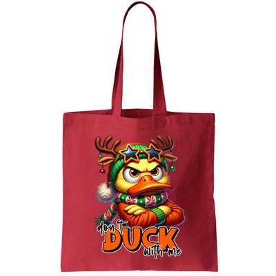 Dont Duck With Me Funny Sarcastic Grumpy Duck Christmas Bag