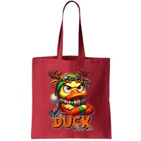 Dont Duck With Me Funny Sarcastic Grumpy Duck Christmas Bag