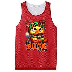 Dont Duck With Me Funny Sarcastic Grumpy Duck Christmas Mesh Reversible Basketball Jersey Tank