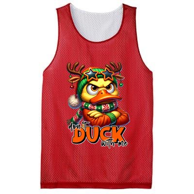 Dont Duck With Me Funny Sarcastic Grumpy Duck Christmas Mesh Reversible Basketball Jersey Tank