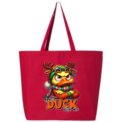 Dont Duck With Me Funny Sarcastic Grumpy Duck Christmas 25L Jumbo Tote