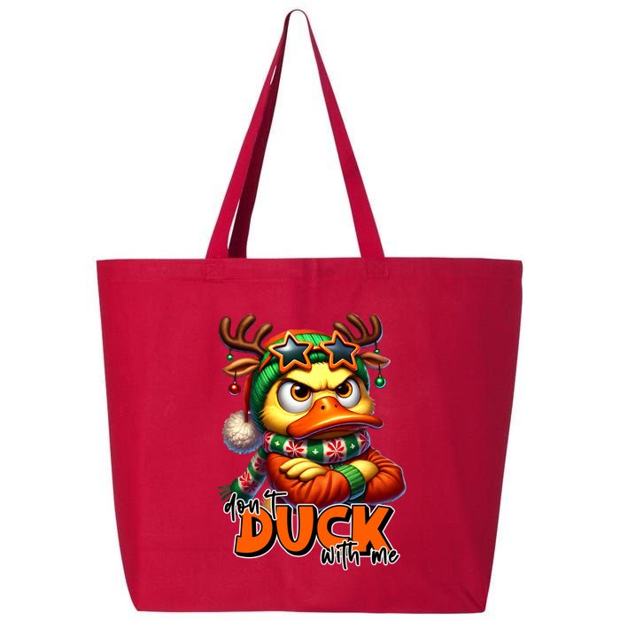 Dont Duck With Me Funny Sarcastic Grumpy Duck Christmas 25L Jumbo Tote