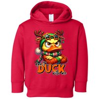 Dont Duck With Me Funny Sarcastic Grumpy Duck Christmas Toddler Hoodie