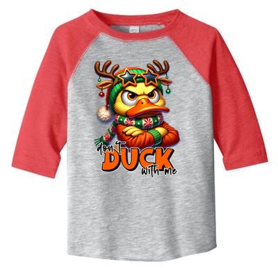 Dont Duck With Me Funny Sarcastic Grumpy Duck Christmas Toddler Fine Jersey T-Shirt