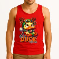 Dont Duck With Me Funny Sarcastic Grumpy Duck Christmas Tank Top