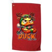 Dont Duck With Me Funny Sarcastic Grumpy Duck Christmas Golf Towel
