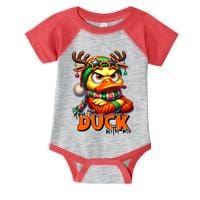 Dont Duck With Me Funny Sarcastic Grumpy Duck Christmas Infant Baby Jersey Bodysuit