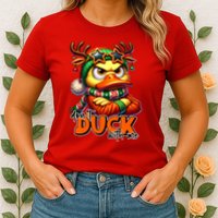 Dont Duck With Me Funny Sarcastic Grumpy Duck Christmas Womens T-Shirt