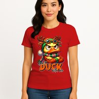 Dont Duck With Me Funny Sarcastic Grumpy Duck Christmas Womens T-Shirt