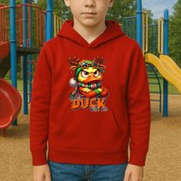 Dont Duck With Me Funny Sarcastic Grumpy Duck Christmas Kids Hoodie