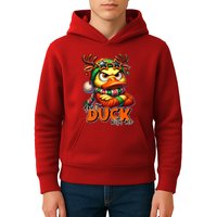Dont Duck With Me Funny Sarcastic Grumpy Duck Christmas Kids Hoodie