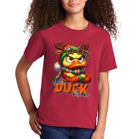 Dont Duck With Me Funny Sarcastic Grumpy Duck Christmas Kids T-Shirt