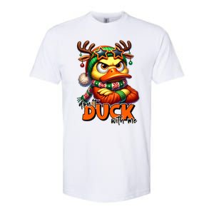 Dont Duck With Me Funny Sarcastic Grumpy Duck Christmas Softstyle CVC T-Shirt