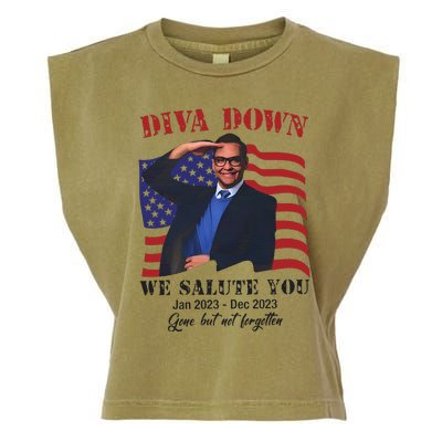 Diva Down We Salute You George Santos Garment-Dyed Women's Muscle Tee